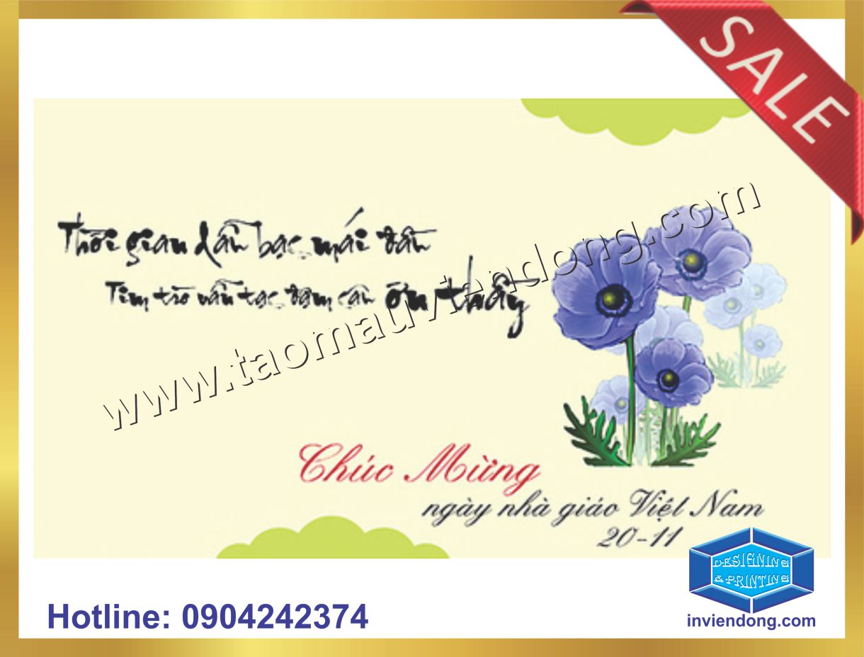 Thiệp mừng ngày nhà giáo Việt Nam 20-11 giá rẻ | Tại quận 7 | Hop dung qua