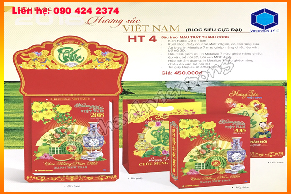 Nhận In Lịch Tết 2018 Lấy Ngay | Tại Quận Bình Tân | Hop dung qua