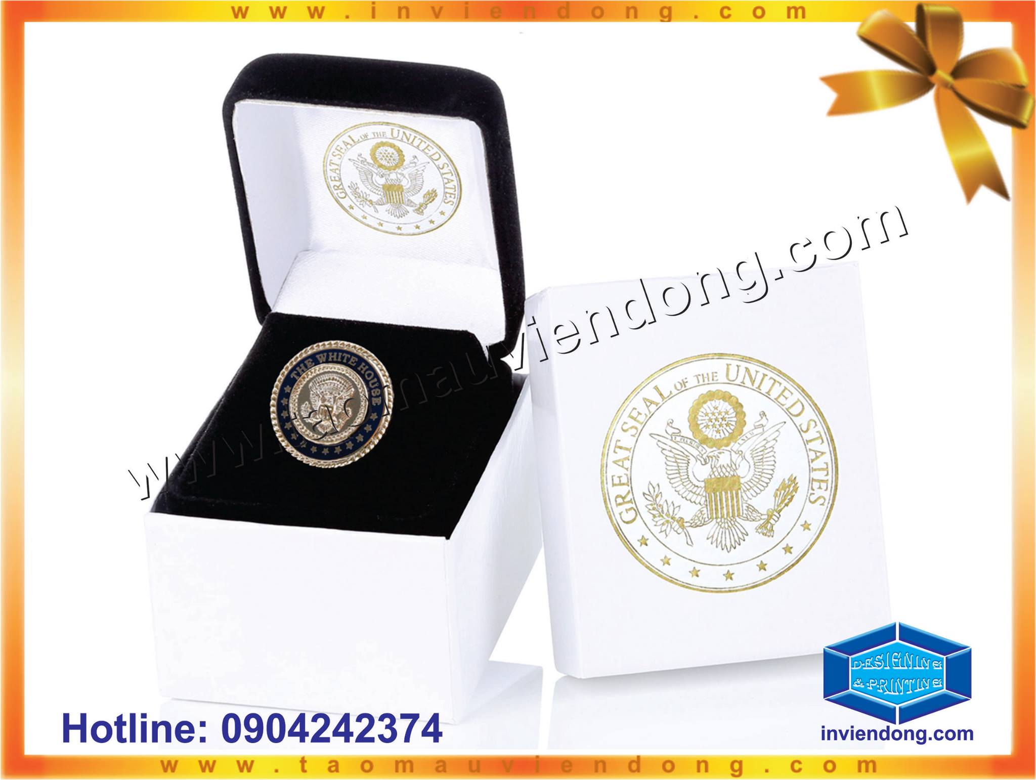 Hộp nhung đựng huân huy chương | Printing Promotional Calendar In Hanoi | Hop dung qua